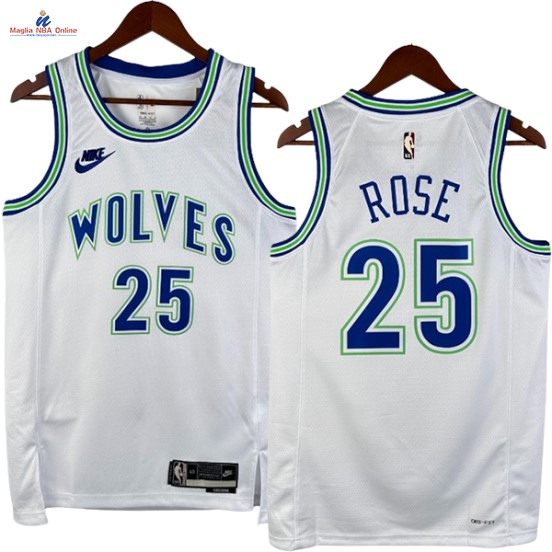 Acquista Maglia NBA Nike Orlando Magic #25 Derrick Rose Bianco Classic 2024-25