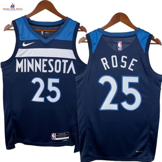 Acquista Maglia NBA Nike Orlando Magic #25 Derrick Rose Marino Blu Icon 2023-24