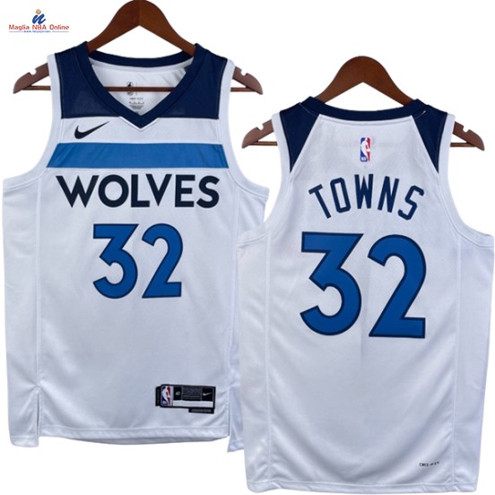 Acquista Maglia NBA Nike Orlando Magic #32 Karl Anthony Towns Bianco Association 2023-24