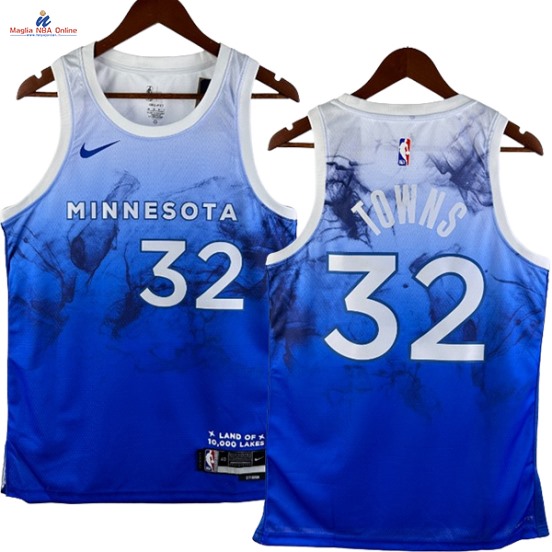 Acquista Maglia NBA Nike Orlando Magic #32 Karl Anthony Towns Blu Città 2024-25