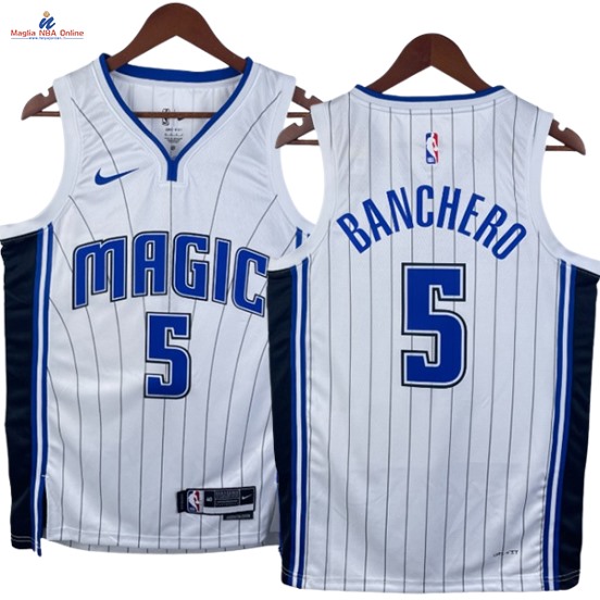 Acquista Maglia NBA Nike Orlando Magic #5 Paolo Banchero Bianco Association 2023-24