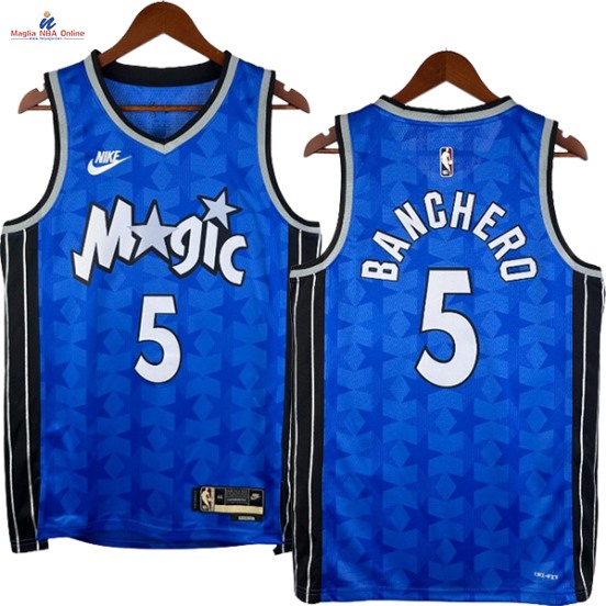 Acquista Maglia NBA Nike Orlando Magic #5 Paolo Banchero Blu Classic 2024-25