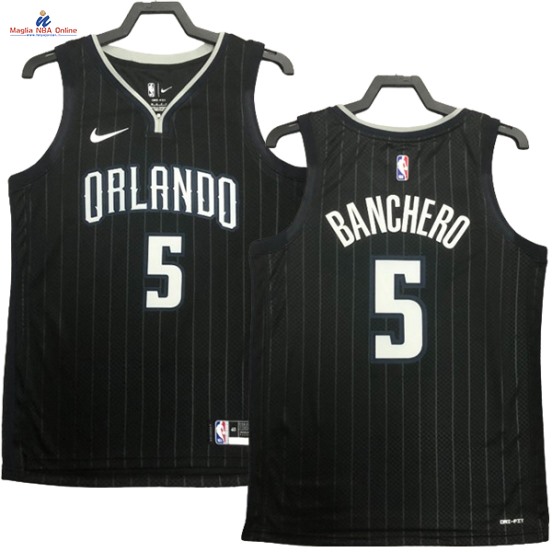 Acquista Maglia NBA Nike Orlando Magic #5 Paolo Banchero Nero Città 2023-24