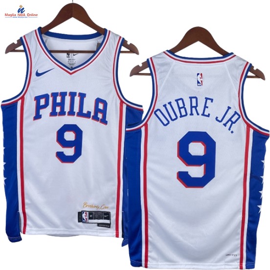 Acquista Maglia NBA Nike Philadelphia Sixers #9 Kelly Oubre Jr. Bianco Association 2023-24