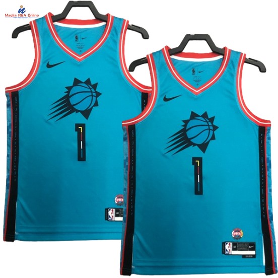 Acquista Maglia NBA Nike Phoenix Suns #1 Devin Booker Teal Città 2023 34