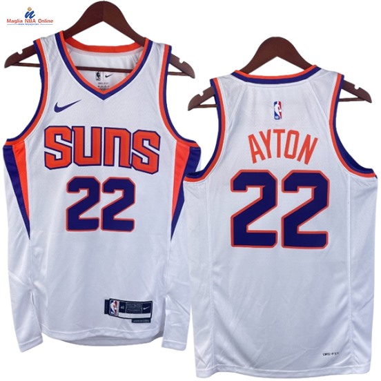 Acquista Maglia NBA Nike Phoenix Suns #22 Deandre Ayton Bianco Association 2023-24