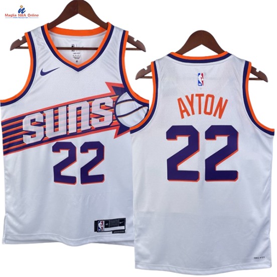 Acquista Maglia NBA Nike Phoenix Suns #22 Deandre Ayton Bianco Association 2024-25