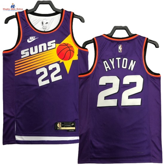 Acquista Maglia NBA Nike Phoenix Suns #22 Deandre Ayton Porpora Classic 2023-24