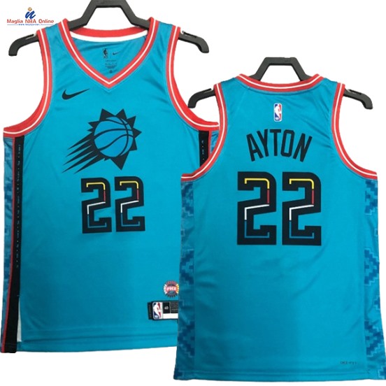 Acquista Maglia NBA Nike Phoenix Suns #22 Deandre Ayton Teal Città 2023 34