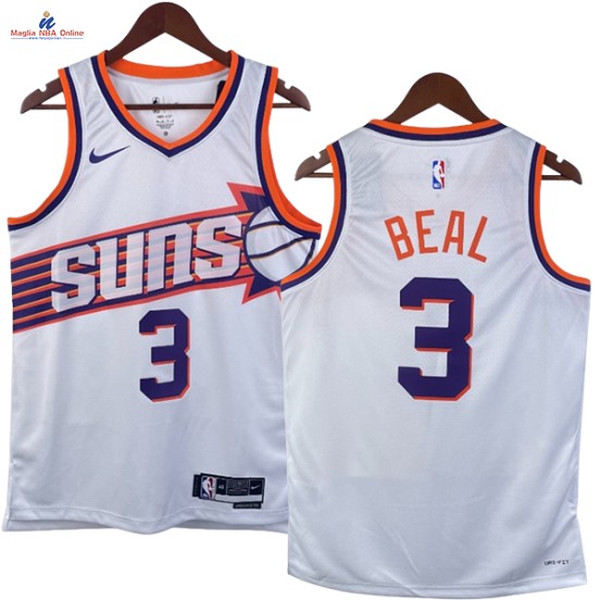 Acquista Maglia NBA Nike Phoenix Suns #3 Bradley Beal Bianco Association 2024-25