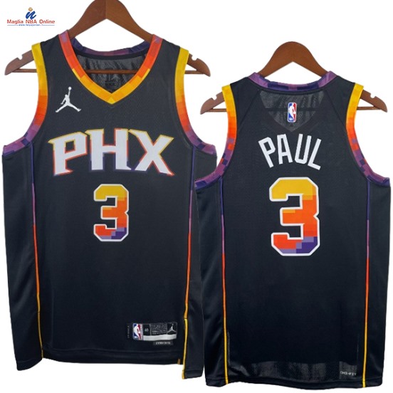 Acquista Maglia NBA Nike Phoenix Suns #3 Bradley Beal Nero Statement 2023-24