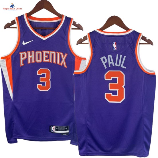 Acquista Maglia NBA Nike Phoenix Suns #3 Bradley Beal Porpora Icon 2023-24