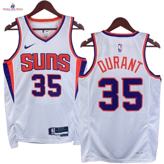 Acquista Maglia NBA Nike Phoenix Suns #35 Kevin Durant Bianco Association 2023-24