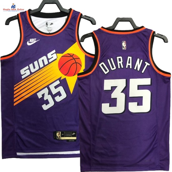 Acquista Maglia NBA Nike Phoenix Suns #35 Kevin Durant Porpora Classic 2023-24