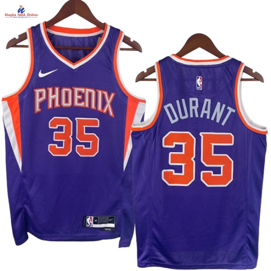 Acquista Maglia NBA Nike Phoenix Suns #35 Kevin Durant Porpora Icon 2023-24