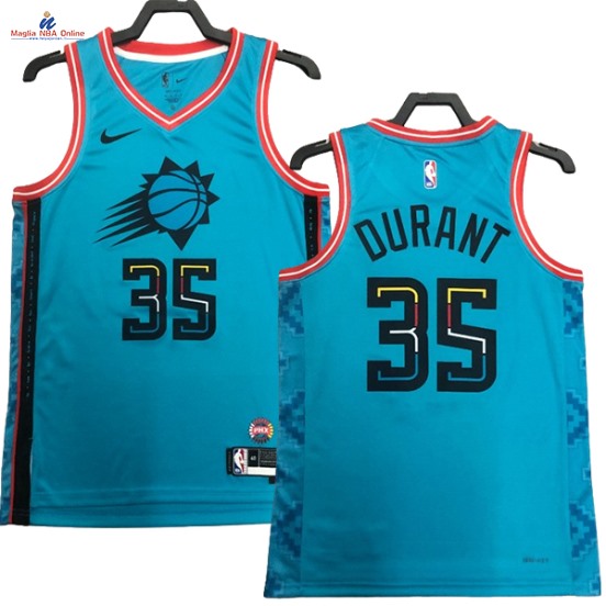Acquista Maglia NBA Nike Phoenix Suns #35 Kevin Durant Teal Città 2023 34