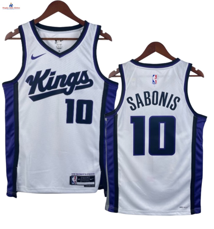 Acquista Maglia NBA Nike Sacramento Kings #10 Domantas Sabonis Bianco Association 2024-25