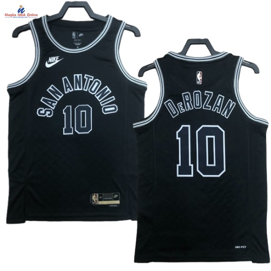 Acquista Maglia NBA Nike San Antonio Spurs #10 DeMar DeRoza Nero Classic 2023-24