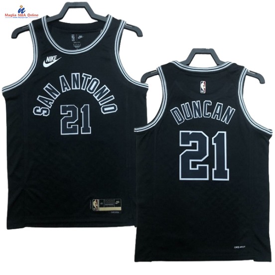 Acquista Maglia NBA Nike San Antonio Spurs #21 Tim Duncan Nero Classic 2023-24
