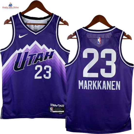 Acquista Maglia NBA Nike Utah Jazz #23 Lauri Markkanen Porpora Città 2024-25