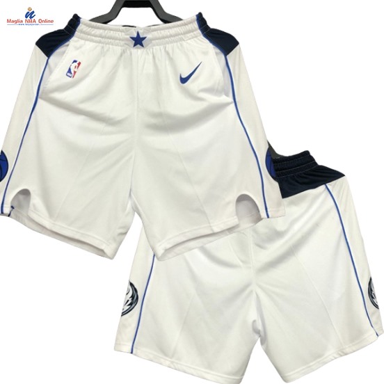 Acquista Pantaloni NBA Dallas Mavericks Bianco Association 2023-24