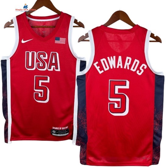Acquista Maglia NBA 2024 USA Kessler Edwards 5# Rosso