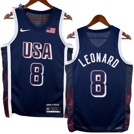Acquista Maglia NBA 2024 USA Meyers Leonard 8# Blu