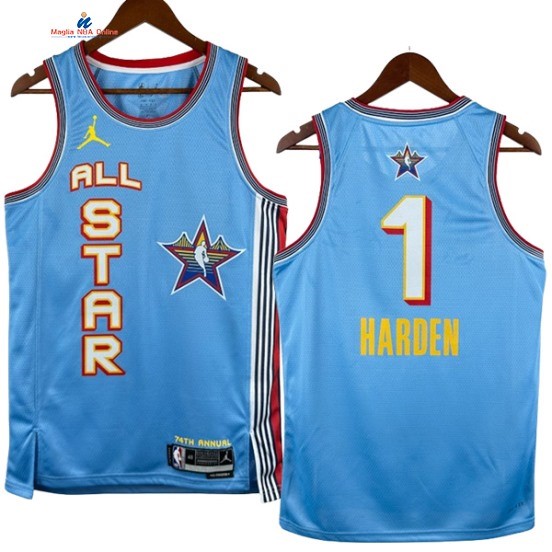 Acquista Maglia NBA 2025 All Star 1# James Harden Blu