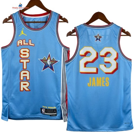 Acquista Maglia NBA 2025 All Star 23# LeBron James Blu