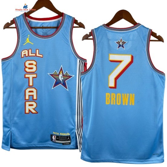 Acquista Maglia NBA 2025 All Star 7# Jaylen Brown Blu