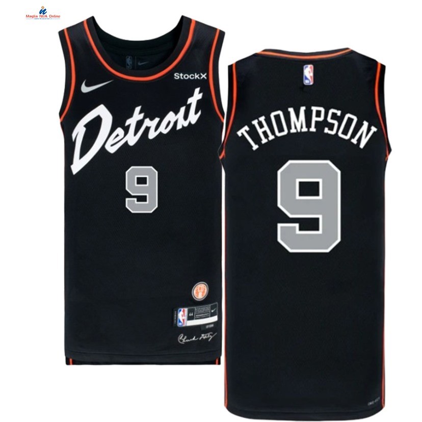 Acquista Maglia NBA Bambinis Detroit Pistons 9# Ausar Thompson Nero Città 2024-25