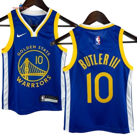 Acquista Maglia NBA Bambinis Golden State Warriors 10# Jimmy Butler III Blu Association 2024-25