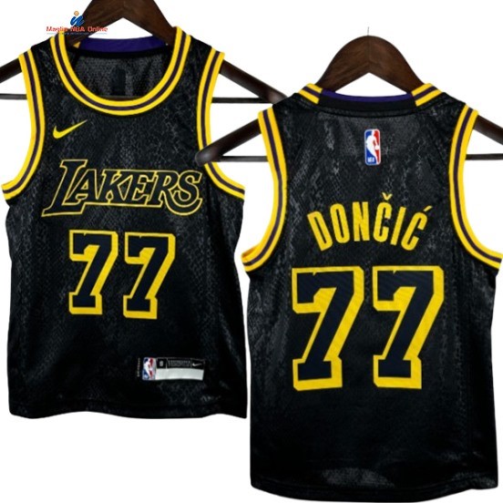 Acquista Maglia NBA Bambinis Los Angeles Lakers 77# Luka Dončić Nero Speciale 2024-25