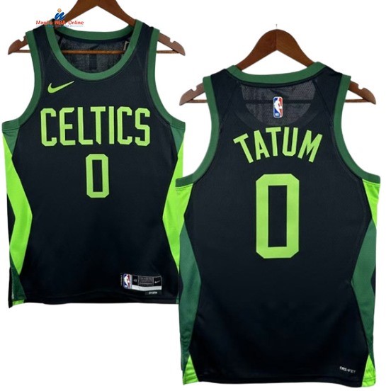 Acquista Maglia NBA Nike Boston Celtics 0# Jayson Tatum Nero Città 2025