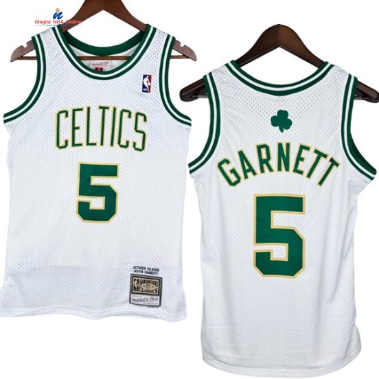 Acquista Maglia NBA Nike Boston Celtics 5# Kevin Garnett Bianco Hardwood Classics 2008