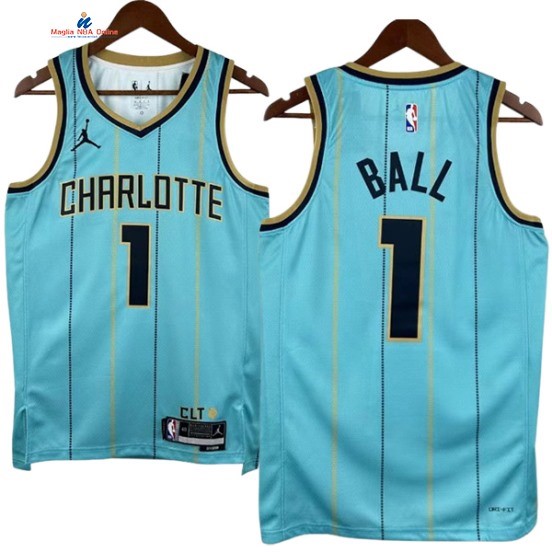 Acquista Maglia NBA Nike Charlotte Hornets 1# LaMelo Ball Blu Città 2025