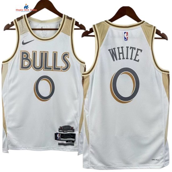 Acquista Maglia NBA Nike Chicago Bulls 0# Coby White Bianco Città 2024-25