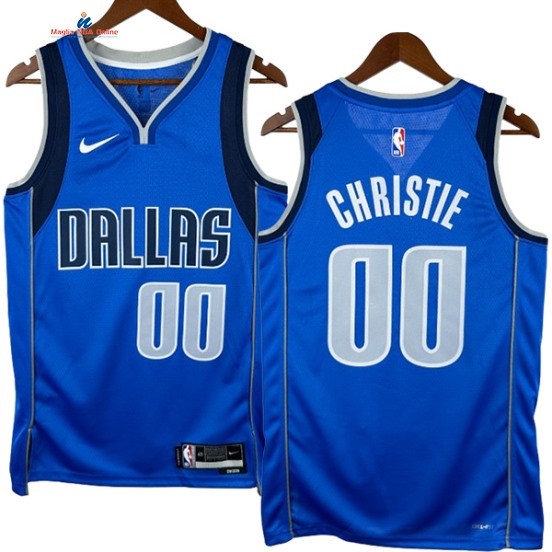 Acquista Maglia NBA Nike Dallas Mavericks 00# Max Christie Blu Icon 2024-25