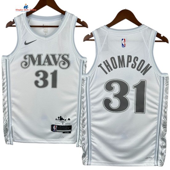 Acquista Maglia NBA Nike Dallas Mavericks 31# Klay Thompson Bianco Città 2024-25