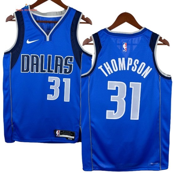 Acquista Maglia NBA Nike Dallas Mavericks 31# Klay Thompson Blu Icon 2024-25
