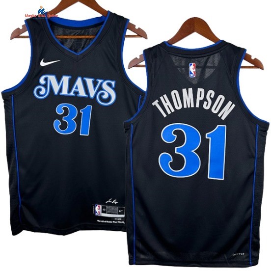 Acquista Maglia NBA Nike Dallas Mavericks 31# Klay Thompson Nero Città 2023-24