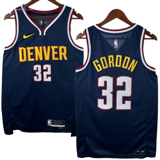 Acquista Maglia NBA Nike Denver Nuggets 32# Aaron Gordon Marino Icon 2024-25