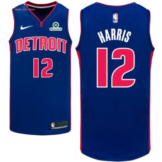 Acquista Maglia NBA Nike Detroit Pistons 12# Tobias Harris II Blu Icon 2024-25