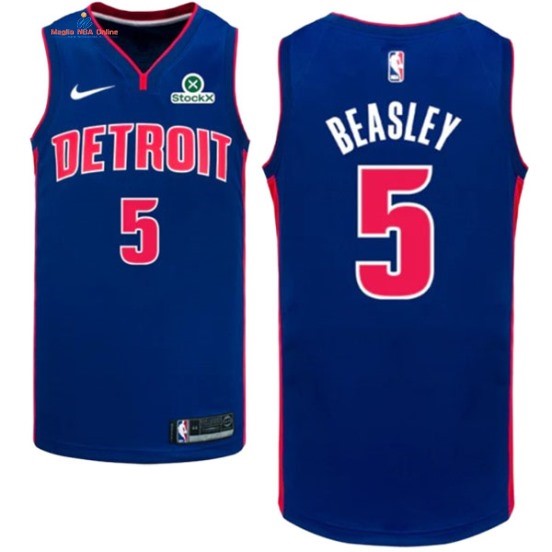 Acquista Maglia NBA Nike Detroit Pistons 5# Malik Beasley Blu Icon 2024-25