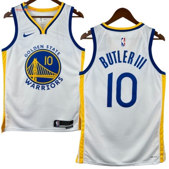 Acquista Maglia NBA Nike Golden State Warriors 10# Jimmy Butler III Bianco Association 2024-25