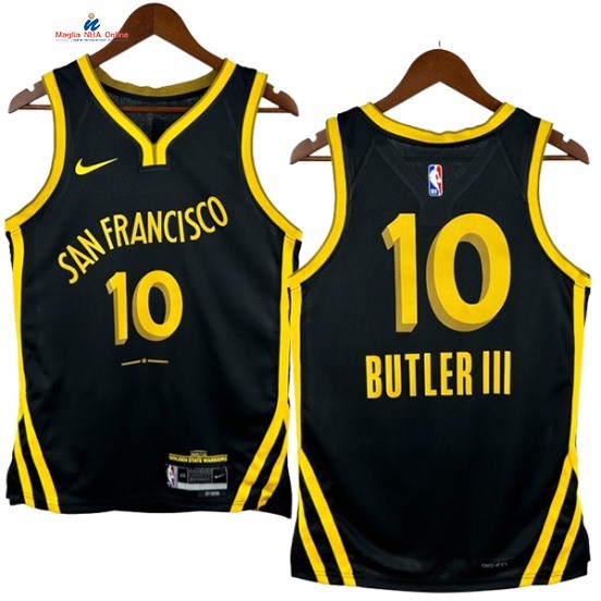 Acquista Maglia NBA Nike Golden State Warriors 10# Jimmy Butler III Nero Città 2024