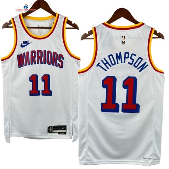 Acquista Maglia NBA Nike Golden State Warriors 11# Klay Thompson Bianco Classics 2024-25