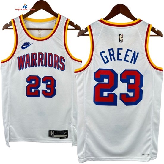 Acquista Maglia NBA Nike Golden State Warriors 23# Draymond Green Bianco Classics 2024-25