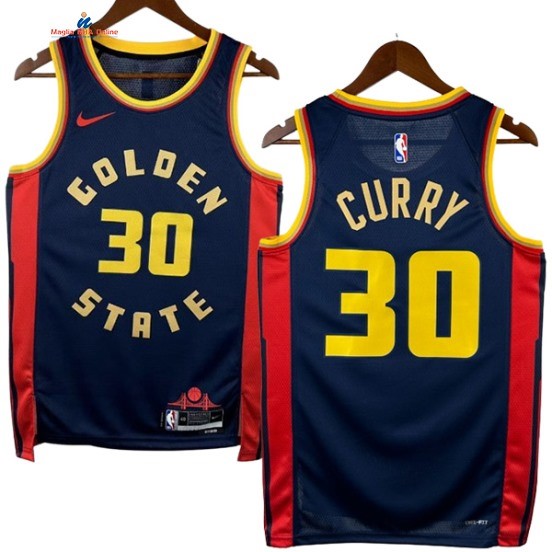 Acquista Maglia NBA Nike Golden State Warriors 30# Stephen Curry Nero Città 2025