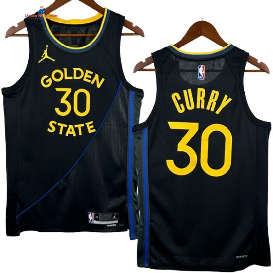Acquista Maglia NBA Nike Golden State Warriors 30# Stephen Curry Nero Statement 2025